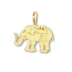14K Gold Elephant Pendant | Lucky Animal Jewelry Charm By Tehrani Jewelry